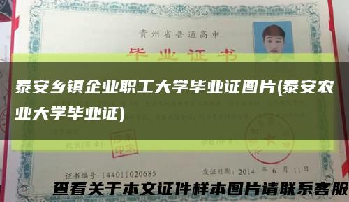 泰安乡镇企业职工大学毕业证图片(泰安农业大学毕业证)缩略图