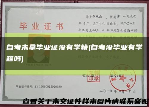 自考未拿毕业证没有学籍(自考没毕业有学籍吗)缩略图