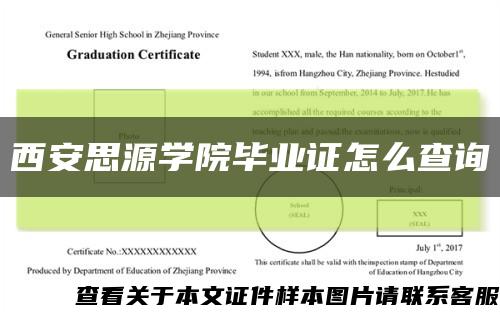 西安思源学院毕业证怎么查询缩略图