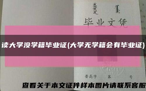 读大学没学籍毕业证(大学无学籍会有毕业证)缩略图