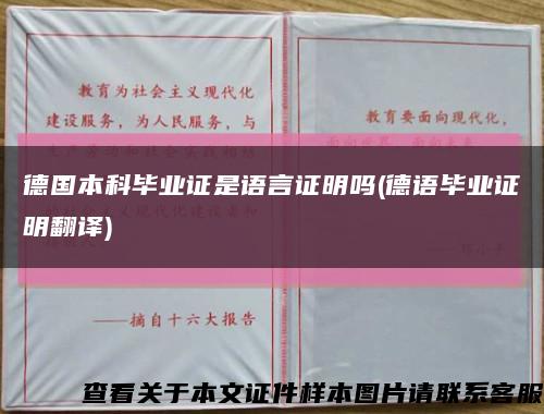 德国本科毕业证是语言证明吗(德语毕业证明翻译)缩略图