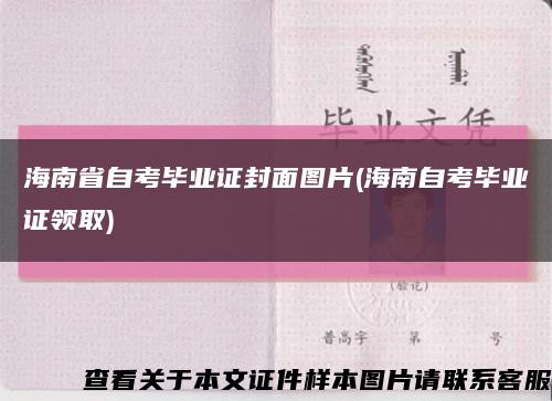 海南省自考毕业证封面图片(海南自考毕业证领取)缩略图