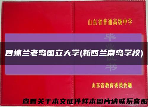 西棉兰老岛国立大学(新西兰南岛学校)缩略图