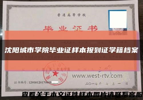 沈阳城市学院毕业证样本报到证学籍档案缩略图