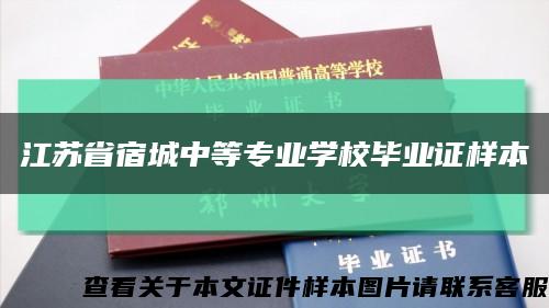 江苏省宿城中等专业学校毕业证样本缩略图