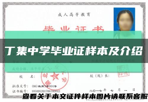 丁集中学毕业证样本及介绍缩略图