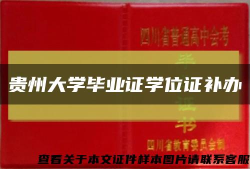 贵州大学毕业证学位证补办缩略图