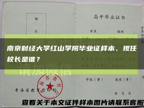 南京财经大学红山学院毕业证样本、现任校长是谁？缩略图