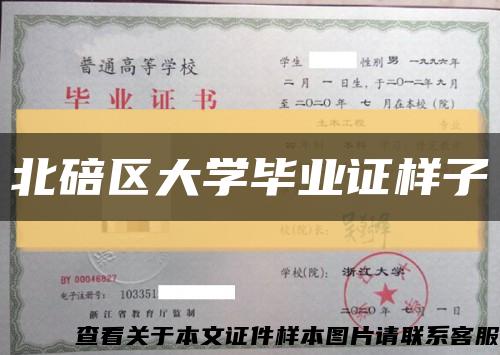 北碚区大学毕业证样子缩略图