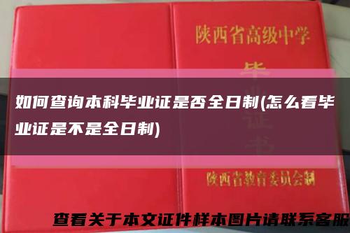 如何查询本科毕业证是否全日制(怎么看毕业证是不是全日制)缩略图