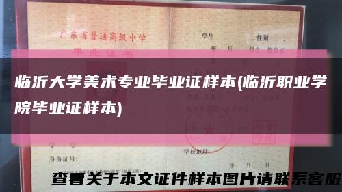 临沂大学美术专业毕业证样本(临沂职业学院毕业证样本)缩略图