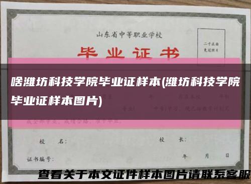 啥潍坊科技学院毕业证样本(潍坊科技学院毕业证样本图片)缩略图