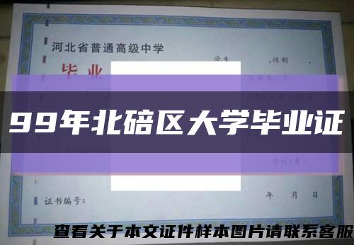 99年北碚区大学毕业证缩略图