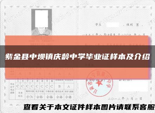 紫金县中坝镇庆龄中学毕业证样本及介绍缩略图