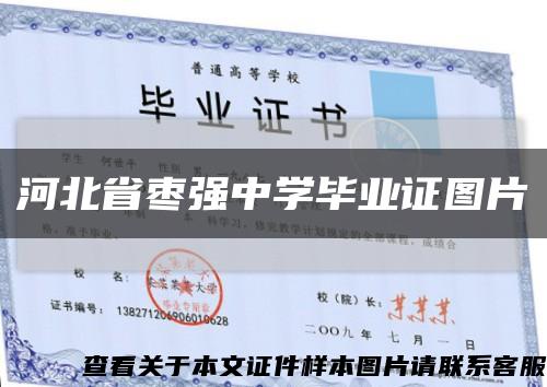 河北省枣强中学毕业证图片缩略图