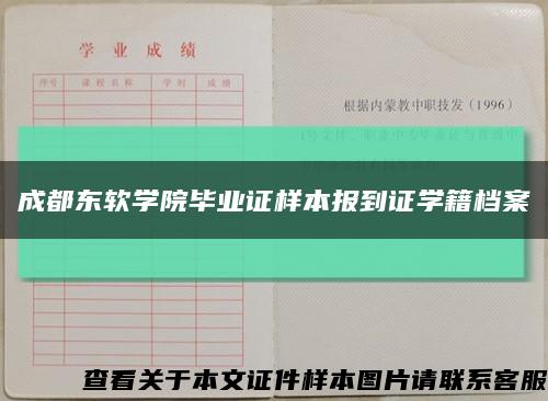 成都东软学院毕业证样本报到证学籍档案缩略图