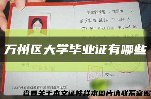 万州区大学毕业证有哪些缩略图