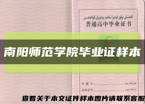 南阳师范学院毕业证样本缩略图