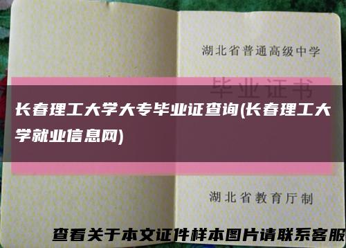 长春理工大学大专毕业证查询(长春理工大学就业信息网)缩略图