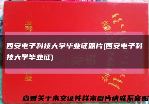 西安电子科技大学毕业证照片(西安电子科技大学毕业证)缩略图