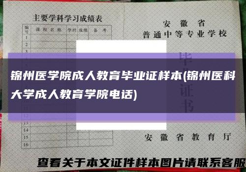 锦州医学院成人教育毕业证样本(锦州医科大学成人教育学院电话)缩略图