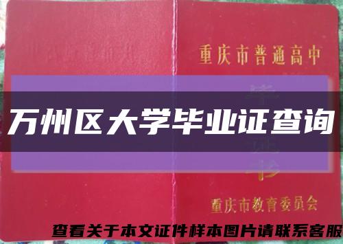 万州区大学毕业证查询缩略图