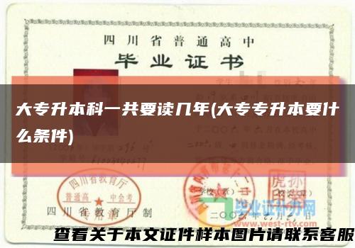 大专升本科一共要读几年(大专专升本要什么条件)缩略图