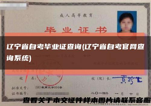 辽宁省自考毕业证查询(辽宁省自考官网查询系统)缩略图