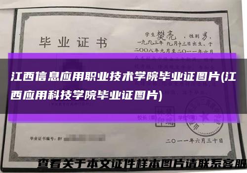 江西信息应用职业技术学院毕业证图片(江西应用科技学院毕业证图片)缩略图