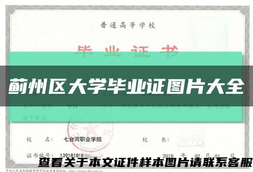 蓟州区大学毕业证图片大全缩略图