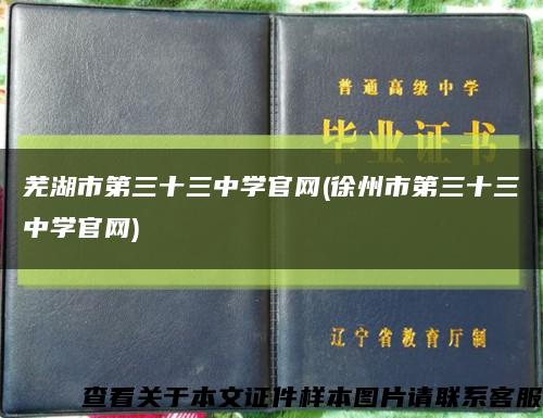 芜湖市第三十三中学官网(徐州市第三十三中学官网)缩略图