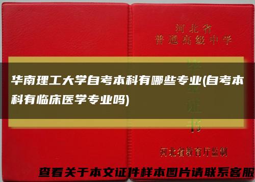 华南理工大学自考本科有哪些专业(自考本科有临床医学专业吗)缩略图