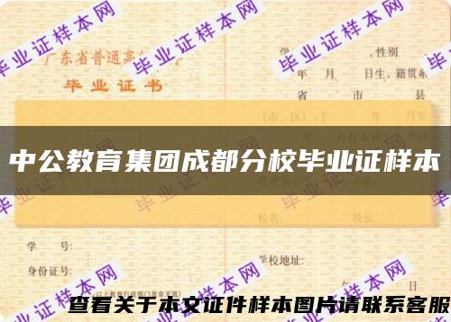 中公教育集团成都分校毕业证样本缩略图