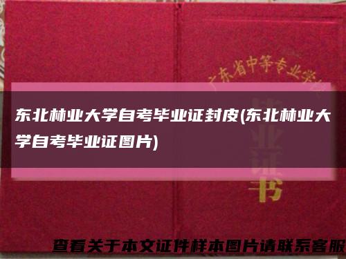 东北林业大学自考毕业证封皮(东北林业大学自考毕业证图片)缩略图