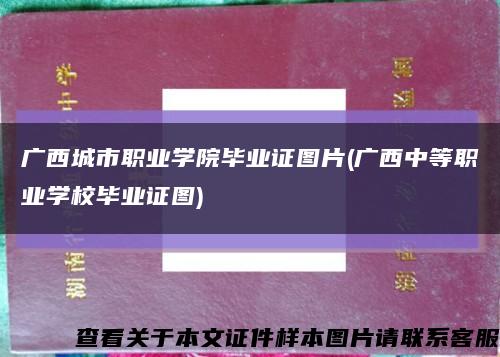 广西城市职业学院毕业证图片(广西中等职业学校毕业证图)缩略图