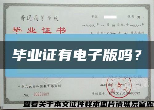 毕业证有电子版吗？缩略图