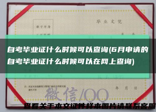 自考毕业证什么时候可以查询(6月申请的自考毕业证什么时候可以在网上查询)缩略图