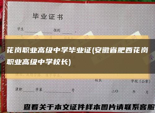 花岗职业高级中学毕业证(安徽省肥西花岗职业高级中学校长)缩略图