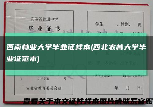 西南林业大学毕业证样本(西北农林大学毕业证范本)缩略图