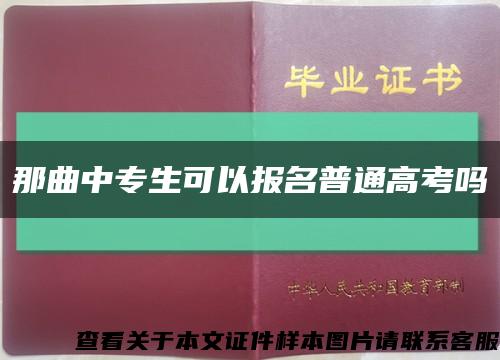 那曲中专生可以报名普通高考吗缩略图