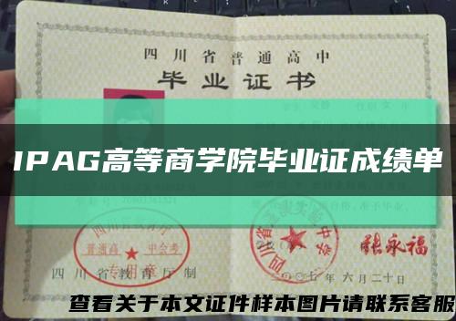 IPAG高等商学院毕业证成绩单缩略图