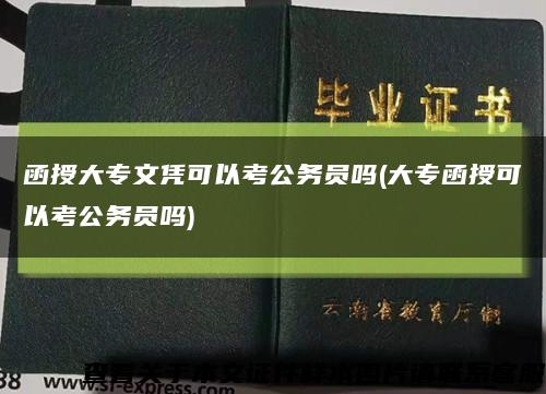 函授大专文凭可以考公务员吗(大专函授可以考公务员吗)缩略图