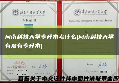 河南科技大学专升本考什么(河南科技大学有没有专升本)缩略图