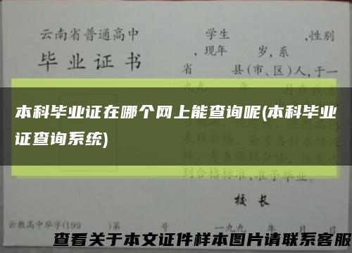 本科毕业证在哪个网上能查询呢(本科毕业证查询系统)缩略图