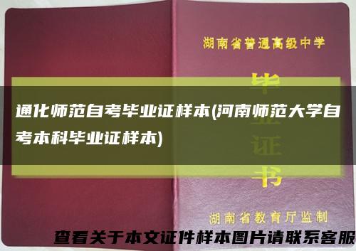 通化师范自考毕业证样本(河南师范大学自考本科毕业证样本)缩略图