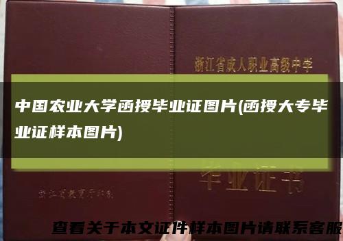 中国农业大学函授毕业证图片(函授大专毕业证样本图片)缩略图