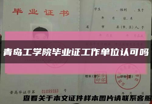 青岛工学院毕业证工作单位认可吗缩略图