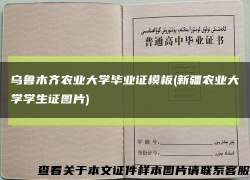 乌鲁木齐农业大学毕业证模板(新疆农业大学学生证图片)缩略图