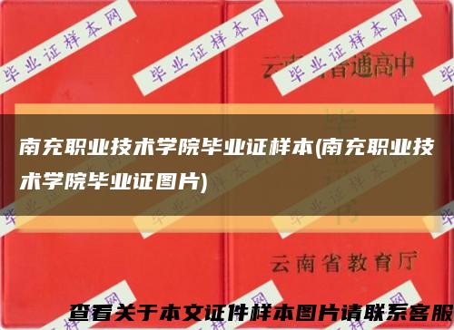 南充职业技术学院毕业证样本(南充职业技术学院毕业证图片)缩略图