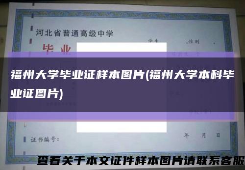 福州大学毕业证样本图片(福州大学本科毕业证图片)缩略图